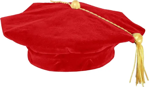 Vista 14 de GradPlaza Doctorado Tam Graduaton Tam Terciopelo con Borla Dorada