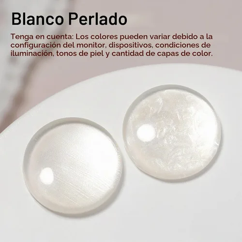 Vista 3 de MIZHSE Esmalte de uñas blanco perla de secado rápido, esmalte de uñas