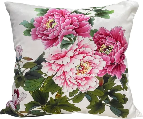 Vista 22 de Funda de cojín floral ligera de lujo, 18 x 18 pulgadas, pintura al óleo retro victoriana de doble cara, fondo negro, flor vibrante, funda de cojín