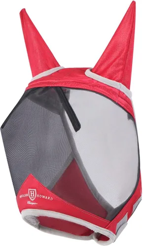 Vista 59 de Harrison Howard Máscara de mosca de caballo luminosa profesional estándar con orejas protección UV para caballo, azul y plateado, pequeño poni Azul
