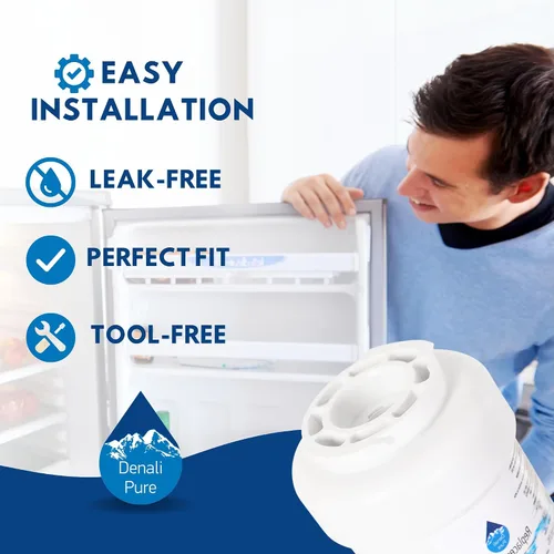 Vista 6 de Paquete de 2 filtros de agua de repuesto para refrigerador General Electric GSL25JFTABS – Compatible con cartucho de filtro de agua de refrigerador
