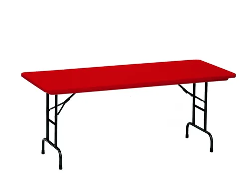 Vista 22 de Correll RA2448 24 serie R mesa plegable de acero inoxidable, altura ajustable para tareas comerciales, rectangular con 24 pulgadas de ancho y 48
