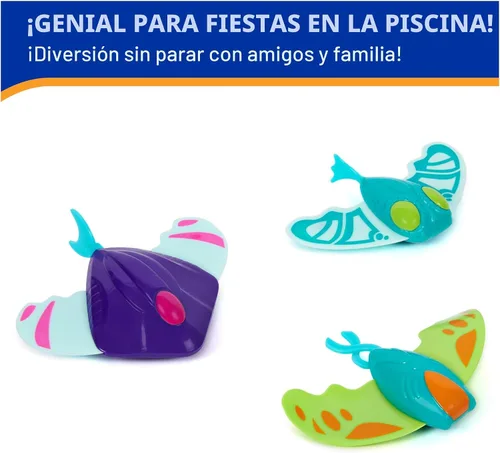 Vista 5 de Juguetes de agua SwimWays Zoom-A-Rays, juguetes de piscina para niños para entrenamiento de natación, juegos al aire libre para niños de 5 años