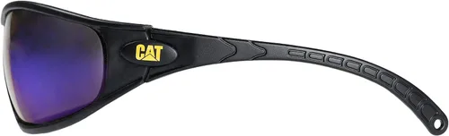 Vista 3 de Caterpillar Tread Gafas de seguridad, negro y amarillo, espejo azul, unisex
