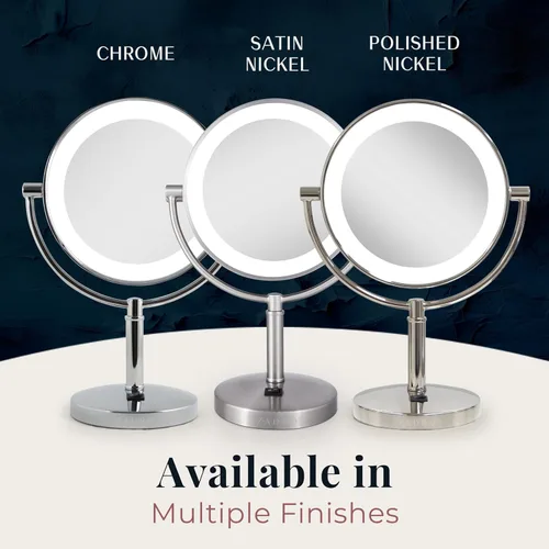 Vista 8 de Zadro Laguna Espejo de maquillaje de 11 pulgadas con luces y aumento LED iluminado espejo de maquillaje con aumento 10X/1