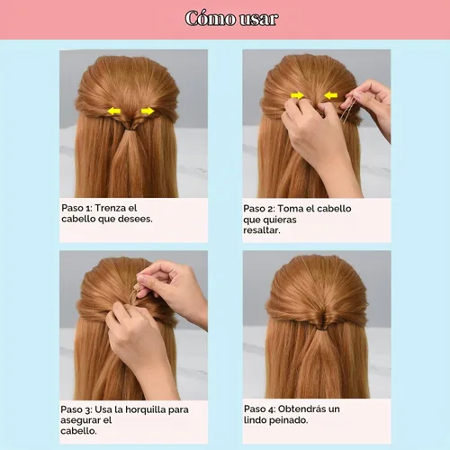 Vista 3 de TsMADDTs - 100 horquillas para el cabello en forma de U, para mujeres y niñas con caja (dorado, 2.4 pulgadas)