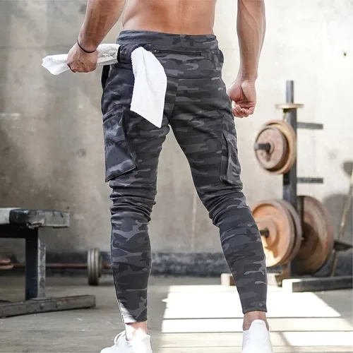 Vista 3 de BEUU Mens Workout Jogger Pants Gym Tapered Athletic Slim Sweatpants Sports Training Sweatpants for Men with Pocket
