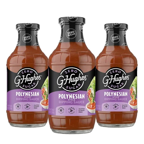 Vista 18 de G Hughes Salsa de chile dulce sin azúcar de 18 onzas (paquete de 3) Salsas de inmersión y adobos que son libres de gluten, bajas en carbohidratos