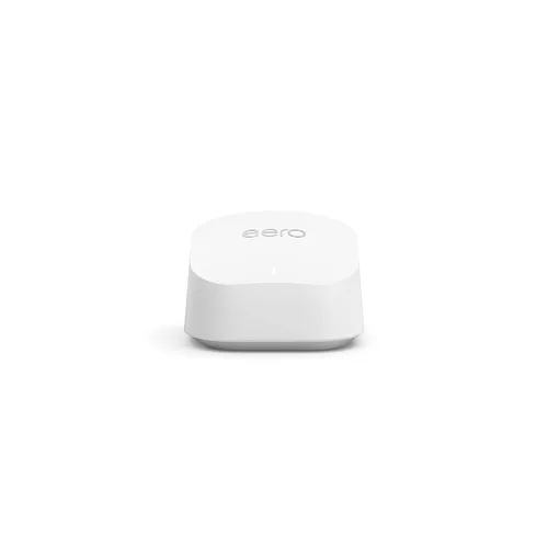 Vista 2 de Router wifi Amazon eero 6+ mesh como nuevo. Admite planes de internet de hasta un gigabit, cobertura de hasta 1500 pies² (139 m²), conecta más de 75