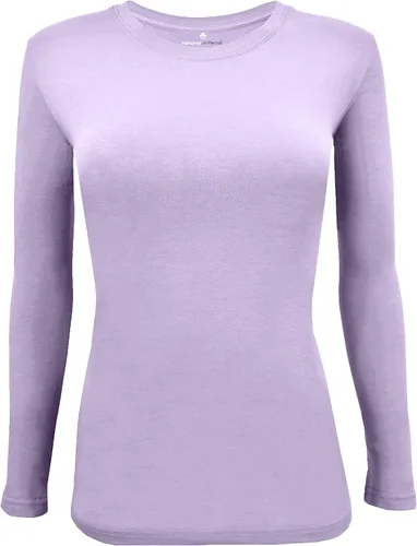Vista 126 de Natural Uniforms Camiseta Under Scrub para mujer, cuello redondo, manga larga, paquete de 3, paquete múltiple de 3