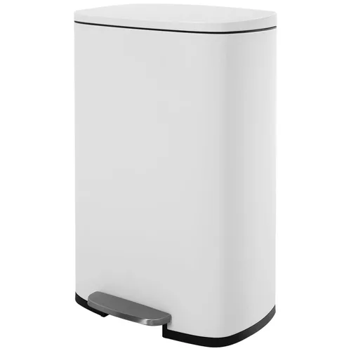 Vista 14 de PayLessHere Cubo de basura de acero inoxidable a prueba de huellas dactilares con cubo interior extraíble y tapas con bisagras, cubo de basura