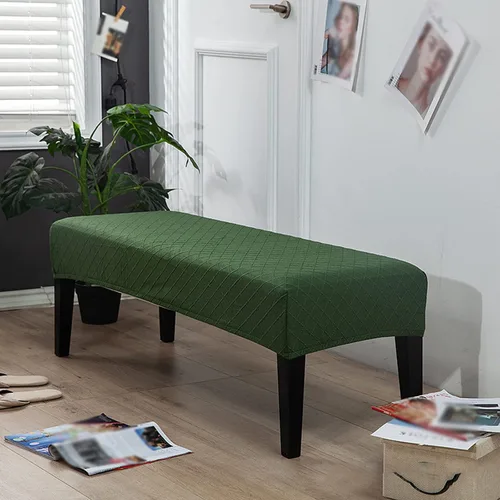 Vista 18 de Fundas de banco rectangulares, funda extraíble para silla de comedor, ajuste suave, universal, elásticas, antipolvo, lavable, protector de asiento