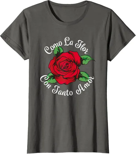 Vista 8 de Como La Flor - Bailar Cumbia - Mexican Rose Fiesta Regalo Camiseta Negro