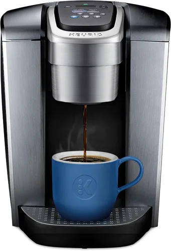 Vista 2 de Keurig K-Elite - Cafetera de cápsulas K-Cup de una sola porción, plata cepillada y espumador independiente, funciona con leche no láctea, espuma