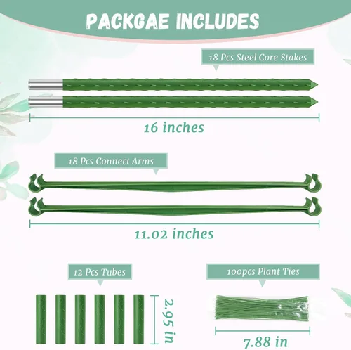 Vista 3 de Legigo Paquete de 2 jaulas de tomate para soporte de plantas de jardín, estacas de jardín de hasta 48 pulgadas, enrejado de tomate para plantas