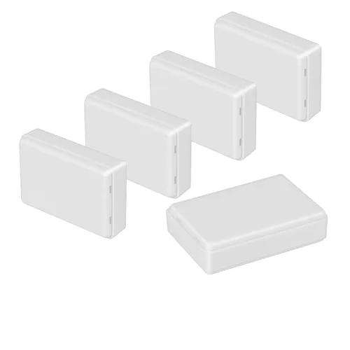 Vista 10 de LeMotech Caja de proyectos 10 piezas de plástico ABS, caja de conexiones eléctricas pequeña para electrónica, color blanco 1,97 x 1,10 x 0,59