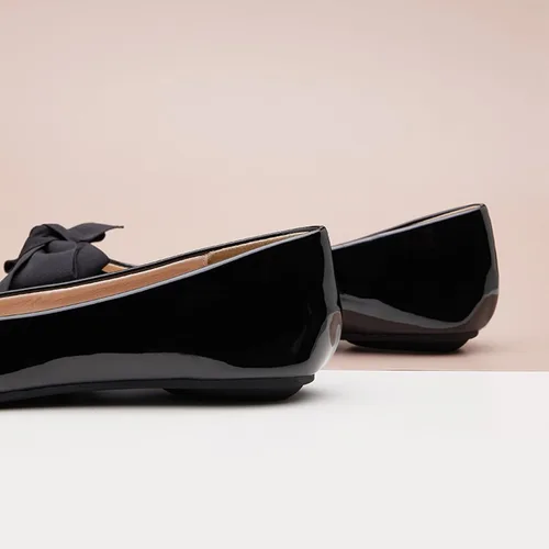 Vista 3 de C.Paravano Zapatos planos con lazo puntiagudo para mujer, cómodos y elegantes, zapatos sin cordones para uso casual y oficina