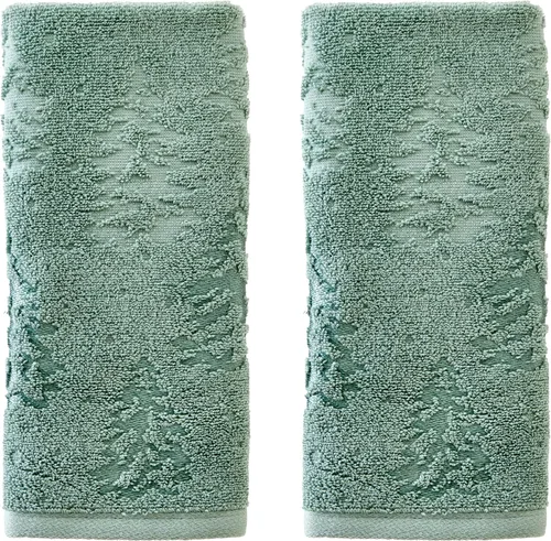 Vista 25 de SKL Home - Toalla de baño de 100% algodón prémium, diseño de lazos, jacquard, 500 GSM, reversible, suave y absorbente, decorativa, para cada día