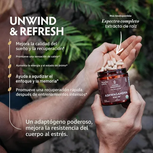 Vista 5 de TRIBE ORGANICS Ashwagandha KSM 66 - Suplemento ayurvédico de extracto de polvo de raíz orgánica pura - Enfoque, apoyo al estado de ánimo, aumenta