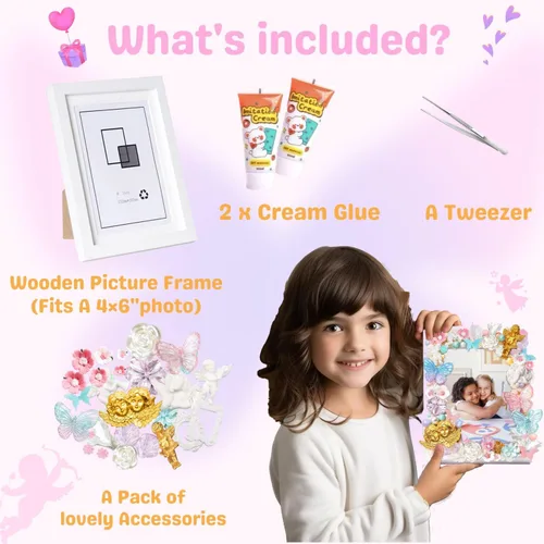 Vista 4 de DOUXFUN Kit de manualidades de marcos de fotos para manualidades, para niñas de 6 a 8, 8 a 12 años, 10 a 12 años, regalos de cumpleaños para niñas
