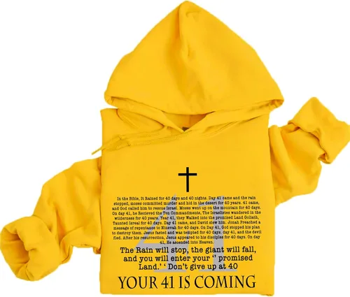 Vista 4 de Your 41 is Coming - Sudadera con capucha y versículo bíblico cristiano de Jesús