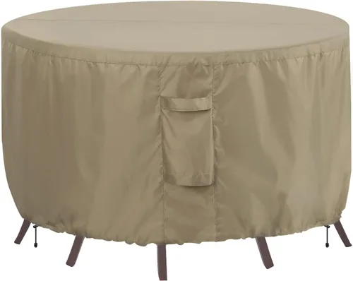 Vista 16 de OutdoorLines Juego de fundas impermeables para muebles de mesa de patio al aire libre, funda rectangular para sofá exterior, resistente a la Negro