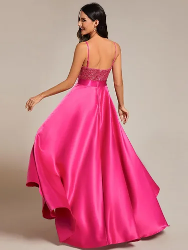 Vista 2 de Ever-Pretty Vestido de fiesta largo con cuello en V para mujer, 0667