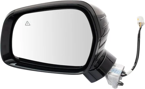 Vista 22 de TRQ Espejo plegable con calefacción eléctrica del lado del conductor con indicador de punto ciego pintura a juego negro liso compatible con Kia