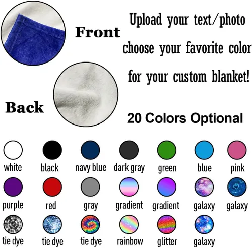 Vista 2 de InterestPrint Manta personalizada con nombre, 6 fotos, manta personalizada para aniversario, boda, para marido, esposa, amantes, 6 tamaños