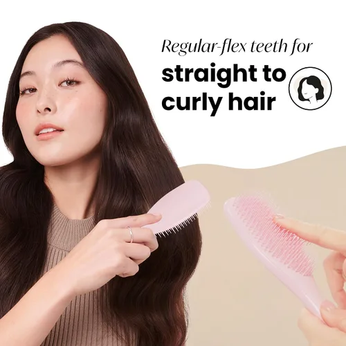 Vista 3 de Tangle Teezer Ultimate Detangler cepillo y botella de spray continuo de niebla fina de tamaño viaje, para todo tipo de cabello, rosa milenario
