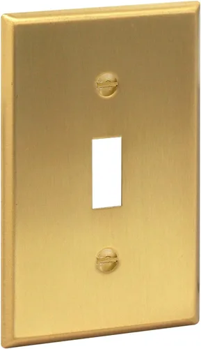 Vista 20 de Rio Salto Placa de pared de metal dorado en latón Placa de salida en blanco Cubierta para tomas de corriente no utilizadas Interruptor de pared de 1