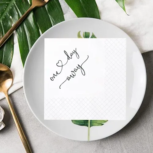 Vista 6 de Servilletas de cóctel de cena de ensayo de un día, suministros de fiesta de un día en papel servilletas desechables a granel para decoración de mesa