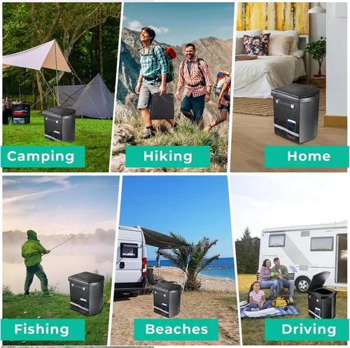 Vista 7 de 2025 Inodoro Portátil XL Mejorado para Adultos, Inodoro Alto de Camping con Tapa y Cómoda Bolsa de Transporte, Orinal Portátil para Acampar