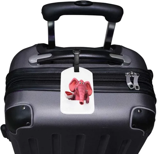 Vista 2 de Guitong viaje equipaje equipaje etiqueta bosquejo flores loro mochila etiqueta maleta viaje identificador inteligente cuero viaje negocio