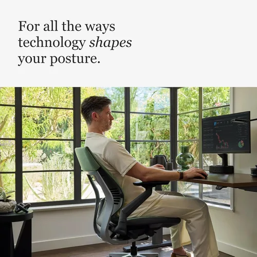 Vista 7 de Steelcase Gesture - Silla de oficina, Textil, azul Jay
