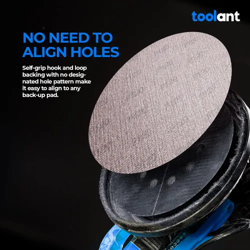 Vista 4 de Toolant - Papel de lija abrasivo de malla de 9 pulgadas, grano 80, 10 unidades Dust-Free Hook & Loop Drywall Sanding Disc, for Sanding Wood