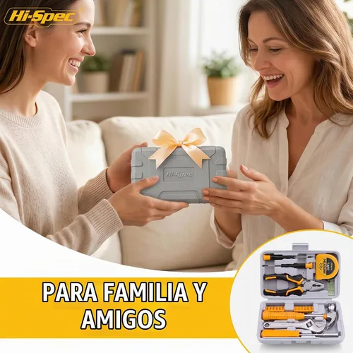 Vista 7 de Hi-Spec Kit de herramientas amarillo 20pc. Kit de herramientas pequeño para reparaciones de bricolaje en el hogar y la oficina. Herramientas