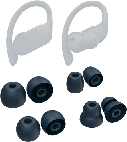 Vista 8 de 8 piezas Powerbeats Pro de silicona para los oídos compatibles con Beats Powerbeats Pro, Beats X, urBeats3 auriculares (Pro Eartips negro)