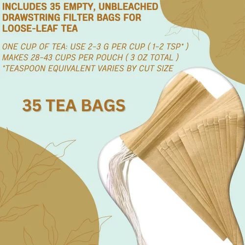 Vista 4 de Té de hierbas Boldo, utilizado tradicionalmente para la comodidad digestiva y el flujo biliar saludable 35 bolsas de té filtradas incluidas Sin