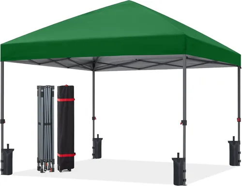 Vista 59 de ABCCANOPY Toldo desplegable – Tienda de campaña portátil para patio al aire libre resistente para patio trasero y terraza con 4 bolsas de arena Beige