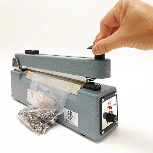Vista 2 de Sellador manual de impulso sellador de bolsas UL de 8 "con cortador (KF-200HC)