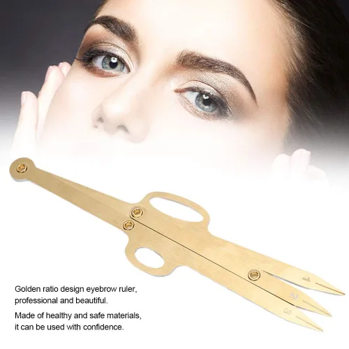 Vista 2 de Plantilla de cejas Regla de cejas Regla de cejas Regla de medida de cejas Herramienta de medida de cejas Regla de microblading Regla de plantilla