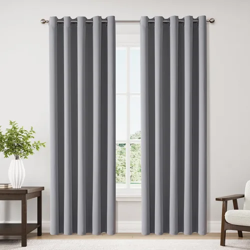 Vista 175 de ChrisDowa - Cortinas cortas para ventana de 40 pulgadas para dormitorio - Cortinas cortas con ojales y aislamiento térmico para oscurecer