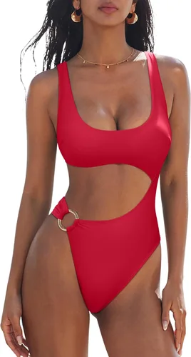 Vista 9 de SUUKSESS Traje de baño sexy de una pieza con control de abdomen para mujer