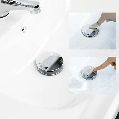 Vista 5 de NearMoon Drenaje desplegable de baño, colador de drenaje de latón para montaje de baño, tapón de fregadero, antiobstrucción