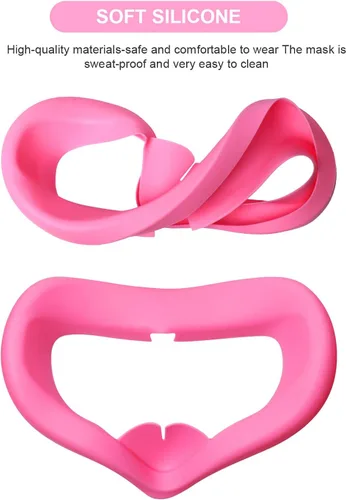 Vista 6 de MODJUEGO Head Strap for Oculus Quest 2 with Silicone Touch Controller Grip Cover,VR Shell Protector Cover & VR Face Cover 6 in1 Replacement Set