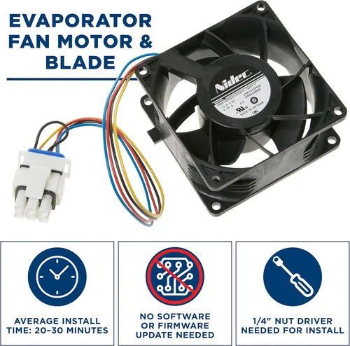 Vista 2 de Motor del ventilador del evaporador del refrigerador GE Appliances WR60X26866, WR60X26033