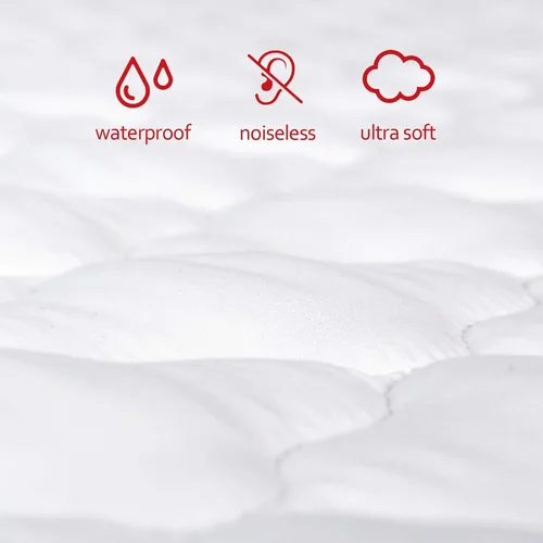 Vista 3 de Sábana impermeable para colchón de 4 mamás Playard, niños empacar y jugar, protector de funda de colchón para 4moms Breeze Plus Playard & Breeze GO