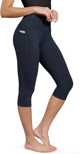 Vista 52 de ODODOS Pantalones capri de yoga suaves como mantequilla para salón con bolsillos para mujeres, leggings capri de cintura alta de 14"/19"/21