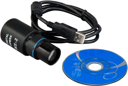 Vista 5 de OMAX Microscopio compuesto trinocular LED del laboratorio digital 40X-2000X con la cámara digital del USB y la etapa mecánica de la capa doble